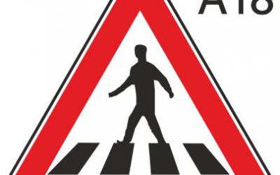 Пътен знак А18 – Пешеходна пътека