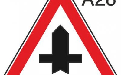 Пътен знак А26 – Кръстовище с път без предимство отляво и отдясно