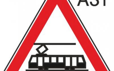 Пътен знак А31 – Пресичане на трамвайна линия