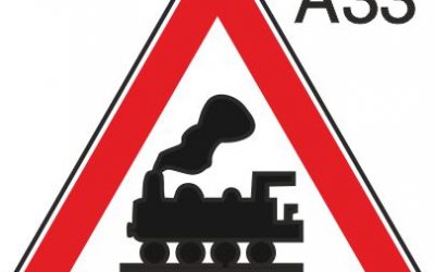 Пътен знак А33 – Железопътен прелез без бариери