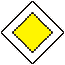 Пътен знак Б3 – Път с предимство.