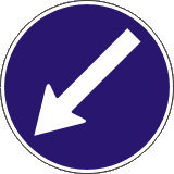 Пътен знак Г10 – Преминаване отляво на знака