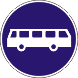 Пътен знак Г13 – само за обществен превоз