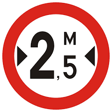 Пътен знак В15 – Забранено е влизането на ППС с широчина по-голяма от означената