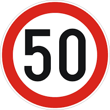 Пътен знак В26 – Забранено е движението със скорост, по-висока от означената