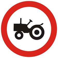 Пътен знак В7 – Забранено е влизането на трактори и самоходни машини