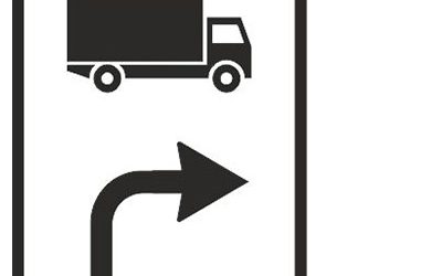 Пътен знак Ж5 – Предварителен указател за посоката на движение на означения вид ППС