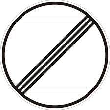 Пътен знак В34 – Край на забраните, въведени с пътни знаци